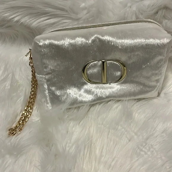 Dior Mini Bag in Silver with Gold Chain - Picture 2 of 7